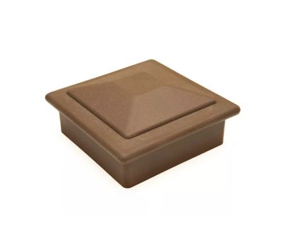 Крышка верхняя ПВХ для столба 125х125 Шоколад от производителя  Deckart (Россия) по цене 295 р