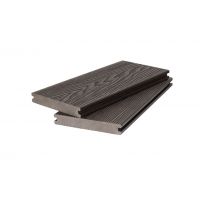 Террасная доска ДПК ( 3D фактура дерева ) полнотелая двухсторонняя Тёмно-коричневый Террасная доска ДПК ( 3D фактура дерева ) полнотелая двухсторонняя Тёмно-коричневый