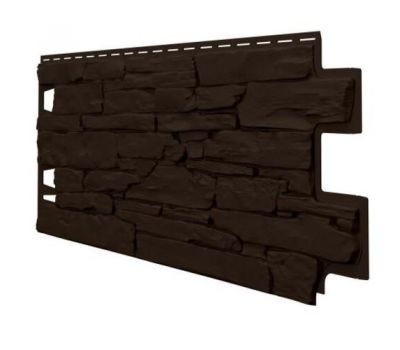 Фасадные панели (цокольный сайдинг) Оптима Камень Темно-Коричневый от производителя  ТЕХНОНИКОЛЬ по цене 490 р